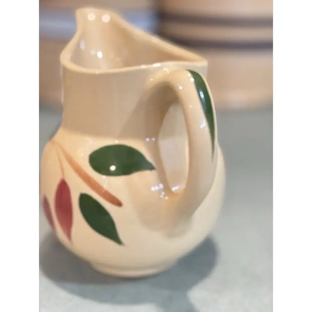 Vintage Watt Pottery #15 American Red Bud Teardrop 1 Pint Pitcher USA